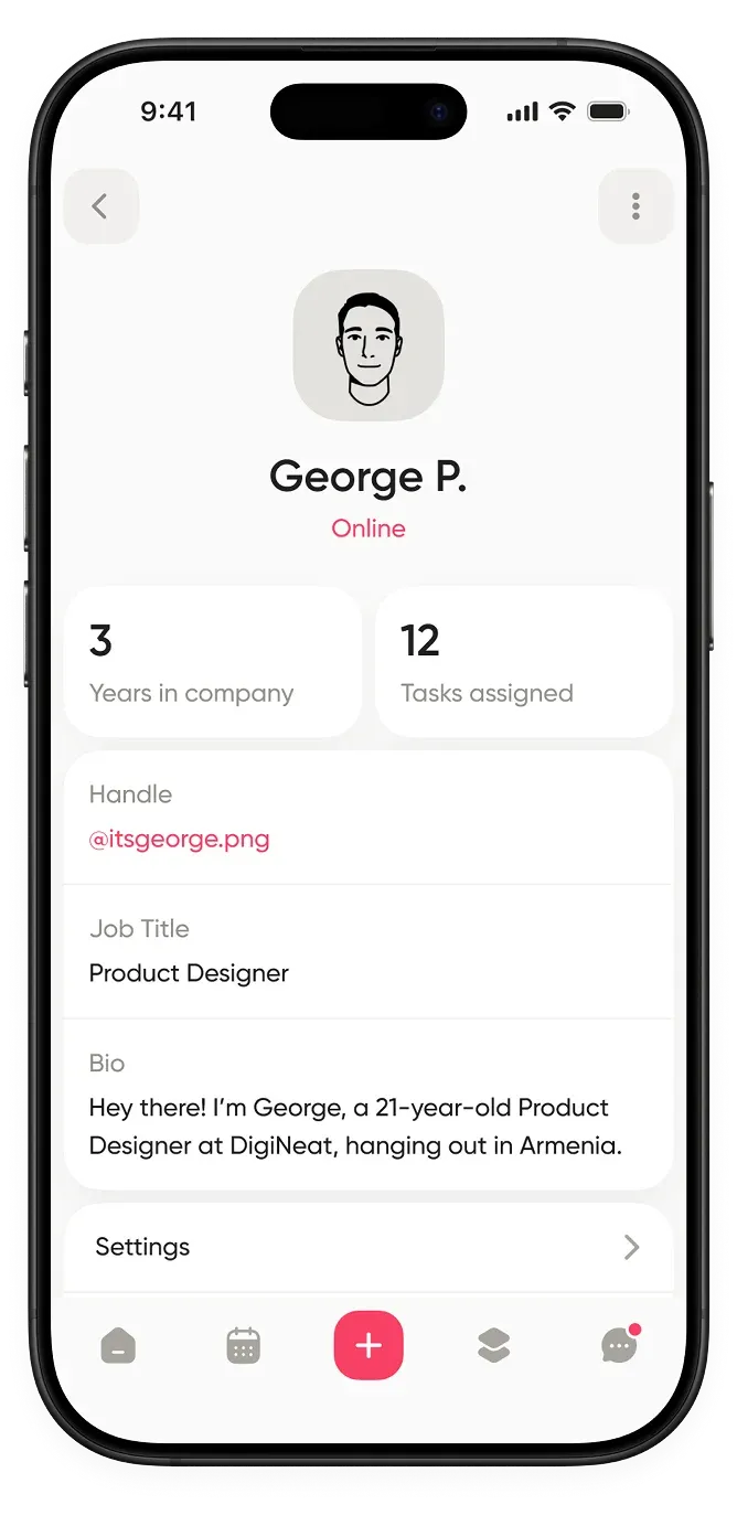 Orgo app screenshot
