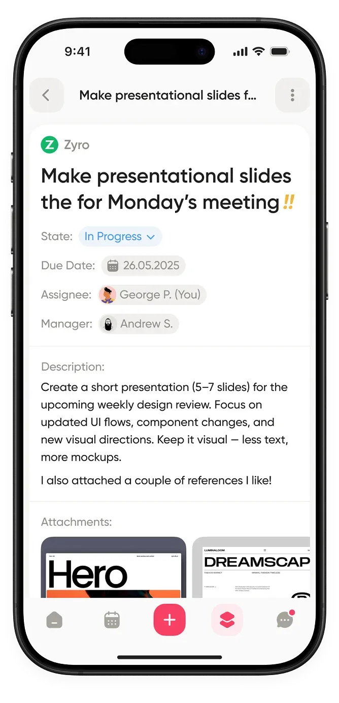 Orgo app screenshot