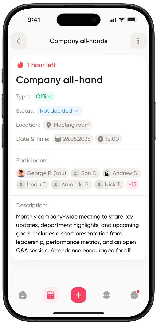 Orgo app screenshot
